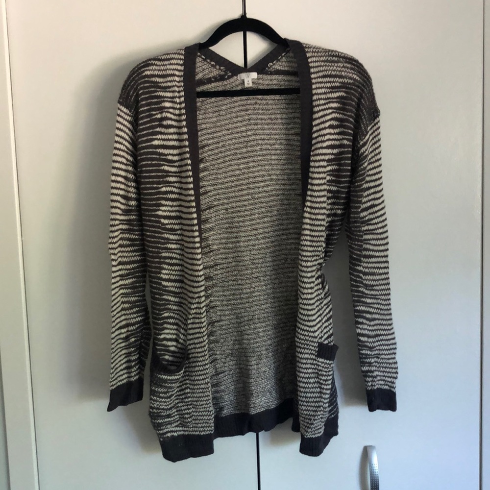 Gray and White Nordstrom Cardigan